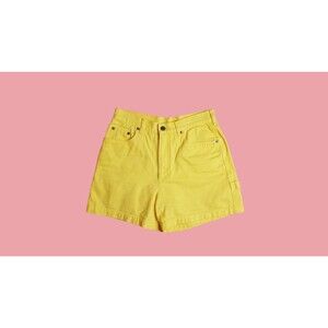 Y2K. 2000s. NEWPORT NEWS JEANOLOGY. Yellow Carpenter Denim Jeans Shorts. Medium